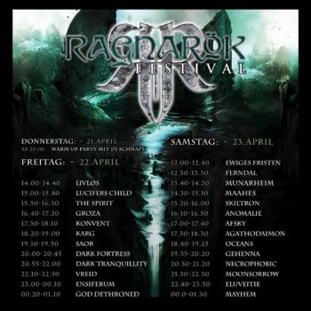 Ragnarök Festival 2022 – Running Order